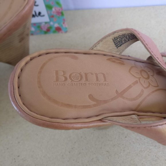 LeatherSandal BORN handcrafted 100%Leather Padded soft Heeled mule 9us/7uk - Picture 3 of 12
